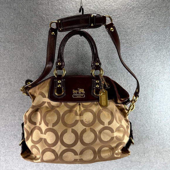 Coach Handbags - Coach Madison Julianne G0869-12963 Women's Shoulder Bag Gold Brown Satchel